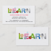 das Wort Bildung Visitenkarte (Vorne/Hinten)