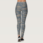 das Wort DANCE grau Leggings (Rückseite)