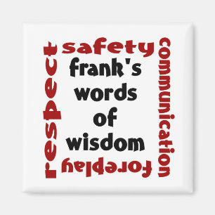das Wort des Franks von Klugheit Magnet