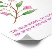 Das Wort Gottes steht für immer Blume Poster (Ecke)