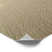 Das Wort "Hope" Sand am Strand mit Poster (Ecke)