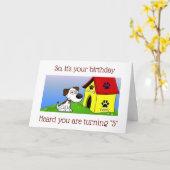 DAS WORT IST, SIE SIND ***3*** SO GLÜCKLICH GEBURT KARTE (Gelbe Blume)