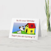 DAS WORT IST, SIE SIND ***4*** SO GLÜCKLICH GEBURT KARTE (Vorderseite)