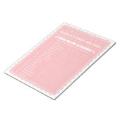 Das Wort knistern Pink Papel Picado Baby Dusche Notizblock (angewinkelt)