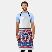 das Wort krispin als Logo Schürze (Getragen)