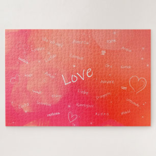 Das Wort LIEBE in vielen verschiedenen Sprachen    Puzzle