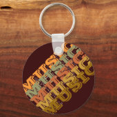 das Wort MUSIC Schlüsselanhänger (Vorderseite)