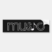das Wort Musik Autoaufkleber (Vorne)
