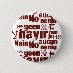 Das Wort "Nein" in verschiedenen Sprachen Button