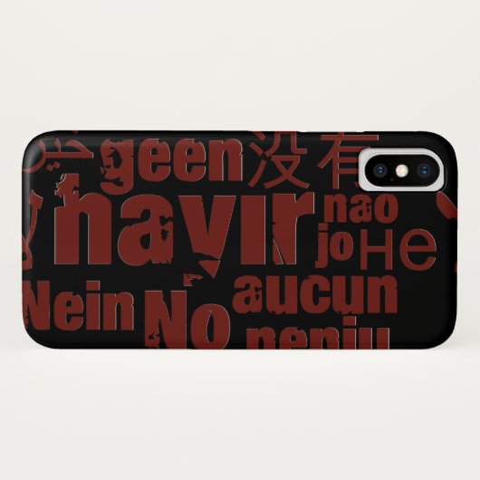 Das Wort "Nein" in verschiedenen Sprachen.. Case-Mate iPhone Hülle (Rückseite (Horizontal))