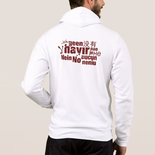 Das Wort "Nein" in verschiedenen Sprachen Hoodie (Rückseite)