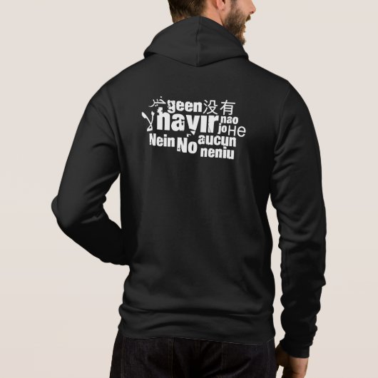 Das Wort "Nein" in verschiedenen Sprachen Hoodie (Rückseite)