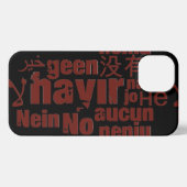 Das Wort "Nein" in verschiedenen Sprachen iPhone Hülle (Rückseite (Horizontal))