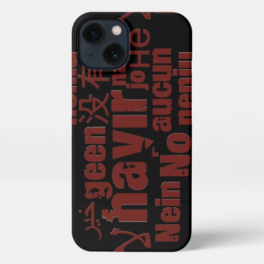 Das Wort "Nein" in verschiedenen Sprachen iPhone Hülle (Rückseite)