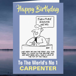 Das Wort Nr. 1 Carpenter - Glücklicher Geburtstag Karte
