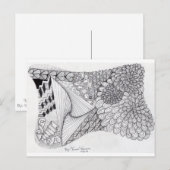 Das Wort Postkarte (Vorne/Hinten)