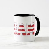 Das Wort Traum mit der patriotischen amerikanische Tasse (VorderseiteRechts)