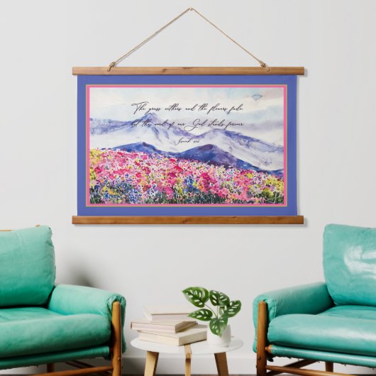 Das Wort unseres Gottes steht Wandteppich Mit Holzrahmen (Wohnzimmer)