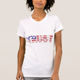 Das Wort Vertraue mit der patriotischen amerikanis T-Shirt
