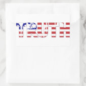 Das Wort Wahrheit mit der patriotischen amerikanis Rechteckiger Aufkleber (Tasche)