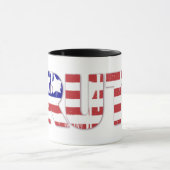 Das Wort Wahrheit mit der patriotischen amerikanis Tasse (Zentrum)