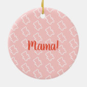 Das Wort-WeihnachtsLappalien des Babys erste Keramik Ornament (Hinten)