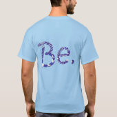 Das Wort wird in abstrakten blauen Buchstaben, T-S T-Shirt (Rückseite)