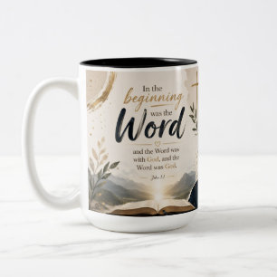 Das Wort Zweifarbige Tasse