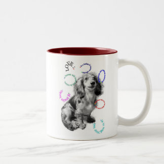 Das Wörterbuch des Hundes: Liebe Zweifarbige Tasse