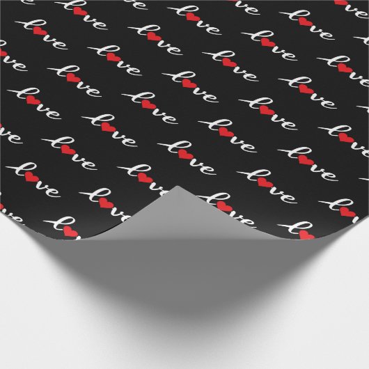 Das Wrapping Paper der Word-Liebe Geschenkpapier (Ecke)