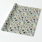 Das Wrapping Paper des funky Kid's Outer Space Geschenkpapier (Ungerollt)