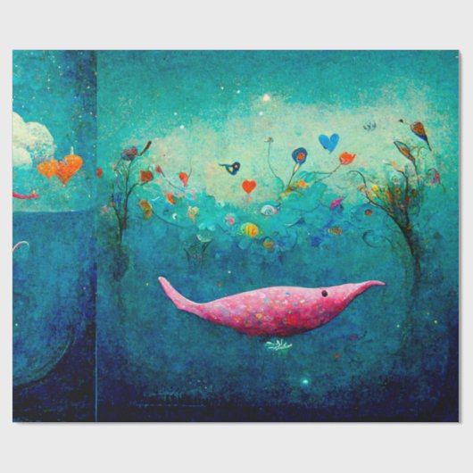 Das Wrapping Paper unter dem Wassermustermuster Geschenkpapier (Flach)