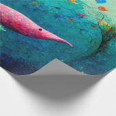 Das Wrapping Paper unter dem Wassermustermuster Geschenkpapier (Ecke)