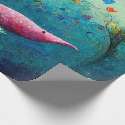 Das Wrapping Paper unter dem Wassermustermuster Geschenkpapier (Ecke)