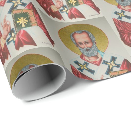 Das Wrapping Paper von St. Nicholas Geschenkpapier (Rolleneckpunkt)