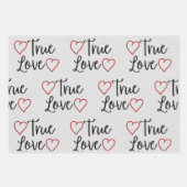 Das Wrapping Paper von True Love Black Glitzer Geschenkpapier Set (Vorderseite 2)