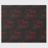 Das Wrapping Paper von True Love Red Glitzer Geschenkpapier (Flach)