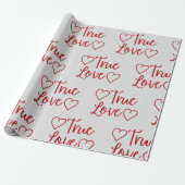Das Wrapping Paper von True Love Red Glitzer Geschenkpapier (Ungerollt)