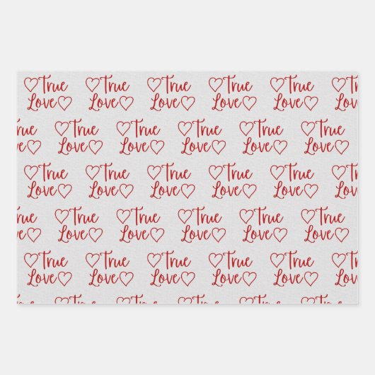 Das Wrapping Paper von True Love Red Glitzer Geschenkpapier Set (Vorderseite 3)
