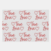 Das Wrapping Paper von True Love Red Glitzer Geschenkpapier Set (Vorderseite 2)