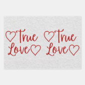 Das Wrapping Paper von True Love Red Glitzer Geschenkpapier Set (Vorderseite)