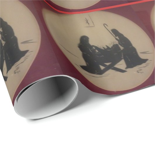 DAS WRAPPPAPIER DER NATIVITÄTSSCHREIBUNG GESCHENKPAPIER (Rolleneckpunkt)