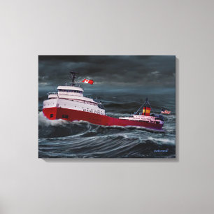 DAS WRECK DER EDMUND FITZGERALD LEINWANDDRUCK
