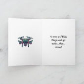 Das WTF geht weiter? Funny Drone Freundschaft Karte (Innenseite)