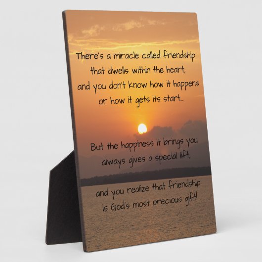 Das Wunder der Freundschaft Anpassbare Gedicht Pla Fotoplatte (Seite)