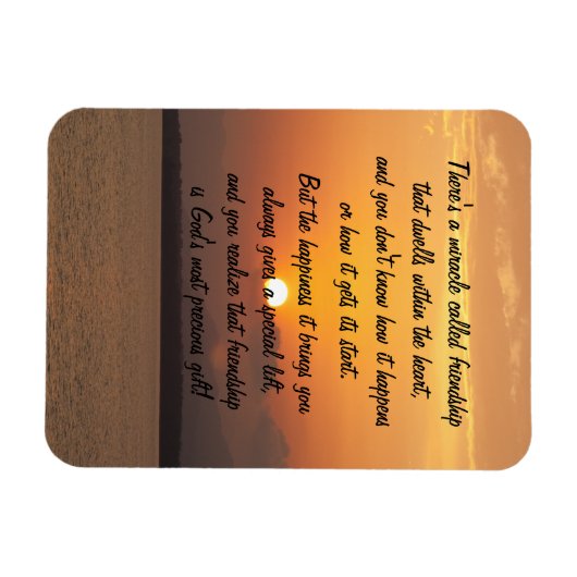 Das Wunder der Freundschaft Gedicht Magnet (Horizontal)