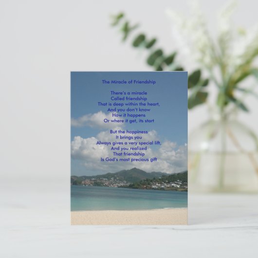 Das Wunder der Freundschaft Postkarte (Stehend Vorderseite)