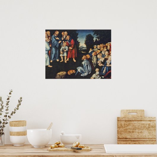 Das Wunder der Fünf liebt und zwei Fische Poster (Küche)