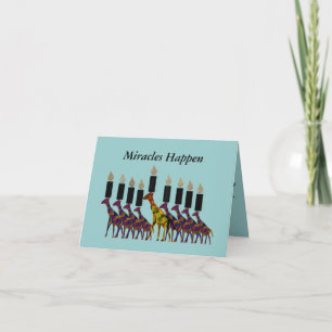 Das Wunder der Hannukah-Karte Feiertagskarte