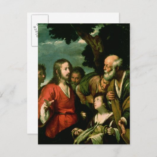 Das Wunder der Liebe und der Fische, c.1630 Postkarte (Vorne/Hinten)